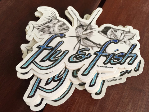 Tarpon, Rooster fish and Sailfish sticker  The "Pura Vida" slam