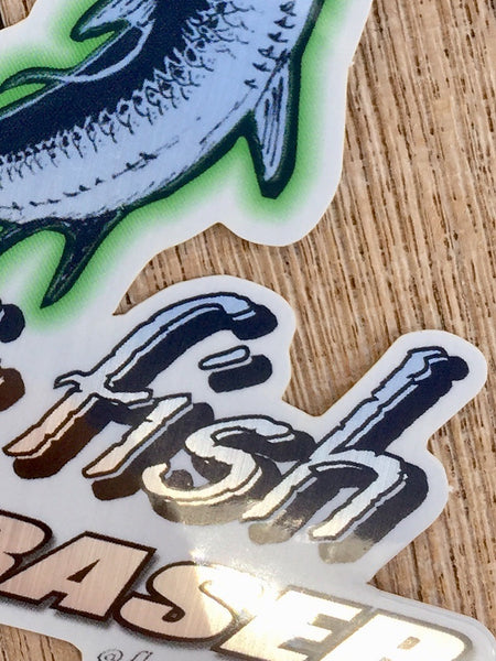 Going Airborne, Fly and Fish with Fraser, Brushed Alloy Tarpon Sticker