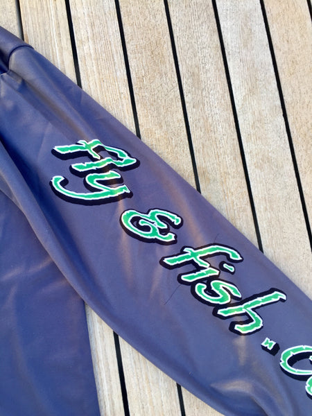 “Only the Flyest” Dry-Fit Tarpon scale Sleeve, fly and fish with Fraser logo shirt